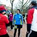 Runner Tim Schuster talks with other participants before the run in honor of the Boston Marathon on Saturday, April 20. Schuster ran in the marathon last week. AnnArbor.com I Daniel Brenner